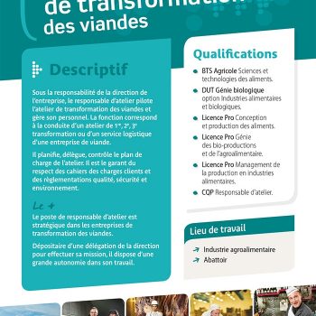 Responsable d'atelier de transformation des viandes